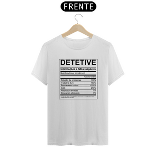 Nome do produtoCamiseta informações e fatos Detetive