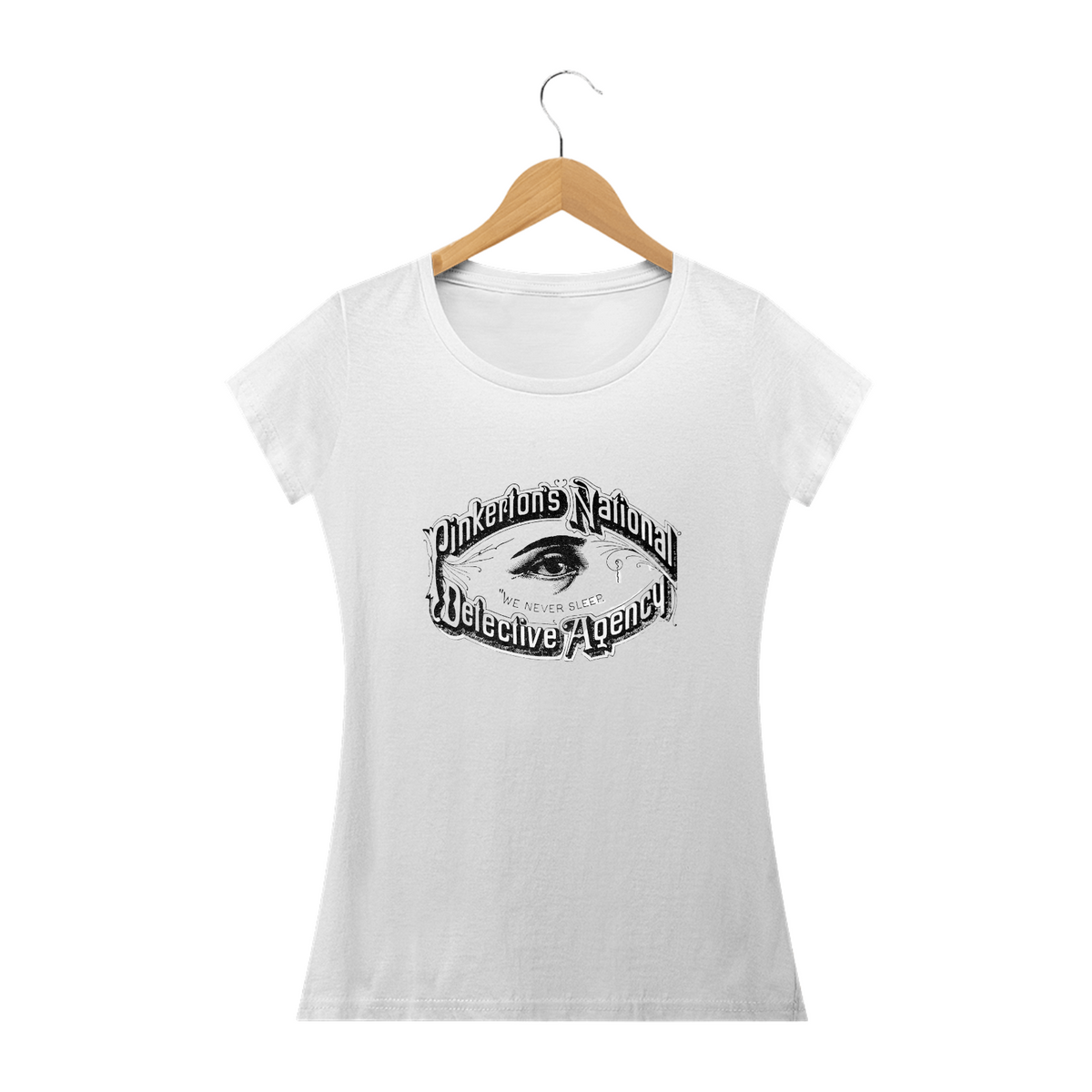 Nome do produto: Camiseta feminina pinkertons detective