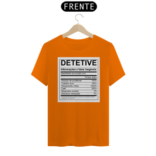 Nome do produtoCamiseta informações e fatos Detetive