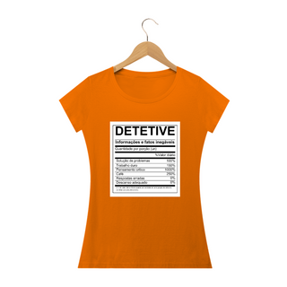 Nome do produtoCamiseta feminina informações e fatos detetive