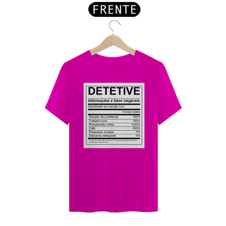 Nome do produtoCamiseta informações e fatos Detetive