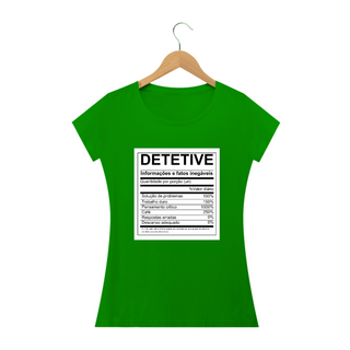 Nome do produtoCamiseta feminina informações e fatos detetive