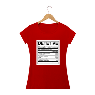 Nome do produtoCamiseta feminina informações e fatos detetive