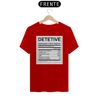 Nome do produtoCamiseta informações e fatos Detetive