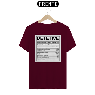 Nome do produtoCamiseta informações e fatos Detetive