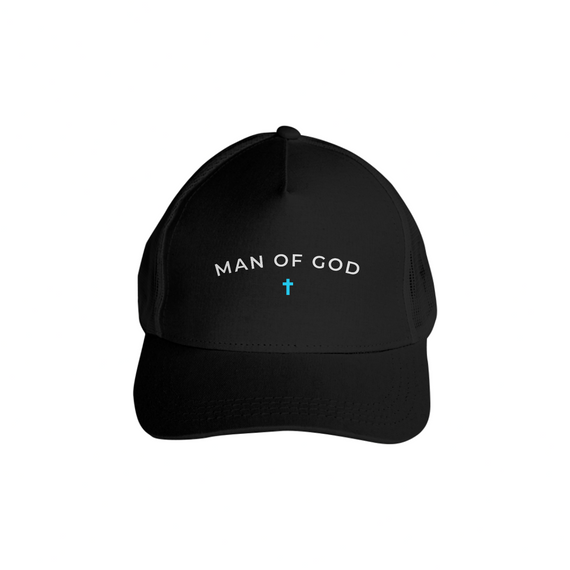 Man of God - Boné com Redinha - Coleção Minimalista