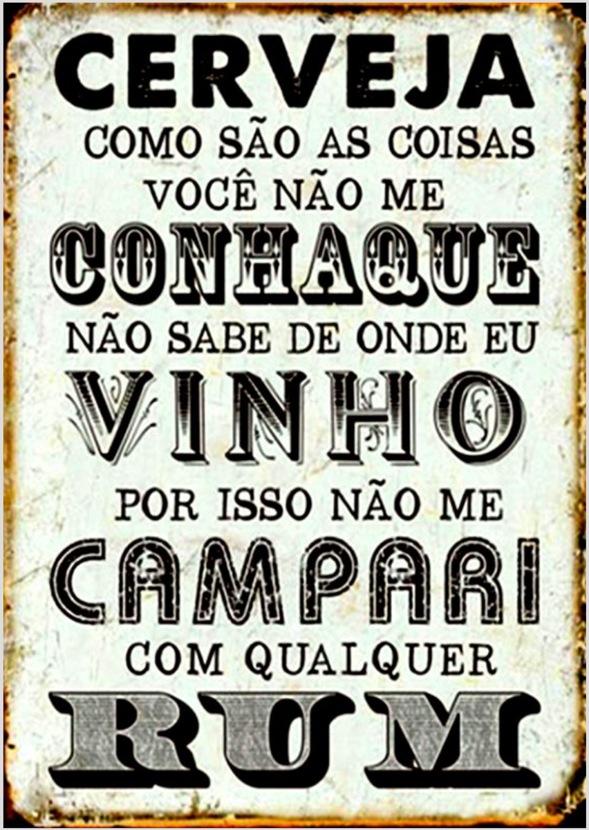 Nome do produto: Poster frases com bebidas