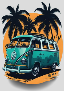 Poster Kombi Sunset