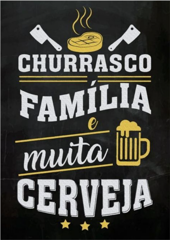 Poster Churrasco e Familia