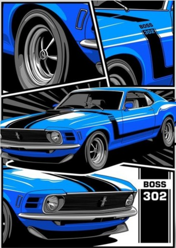 Poster Mustang BOSS 302