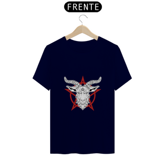 Nome do produtoCamiseta bode branco com pentagrama