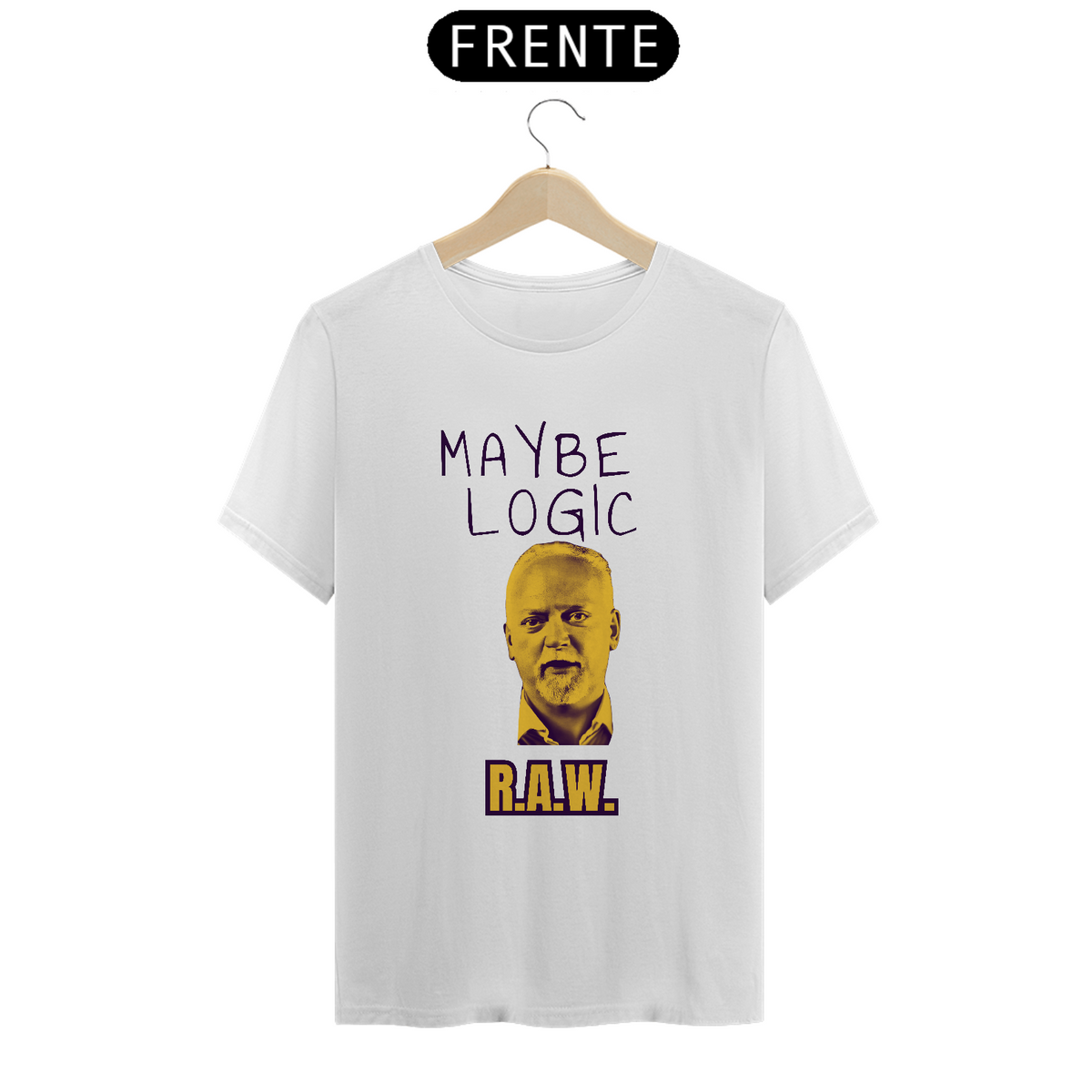 Nome do produto: Camiseta Maybe Logic - Robert Anton Wilson (amarelo)
