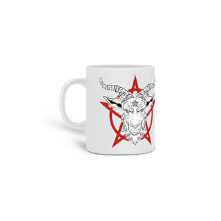 Nome do produtoCaneca Baphomet Bode Preto e Bode Branco com Pentagrama