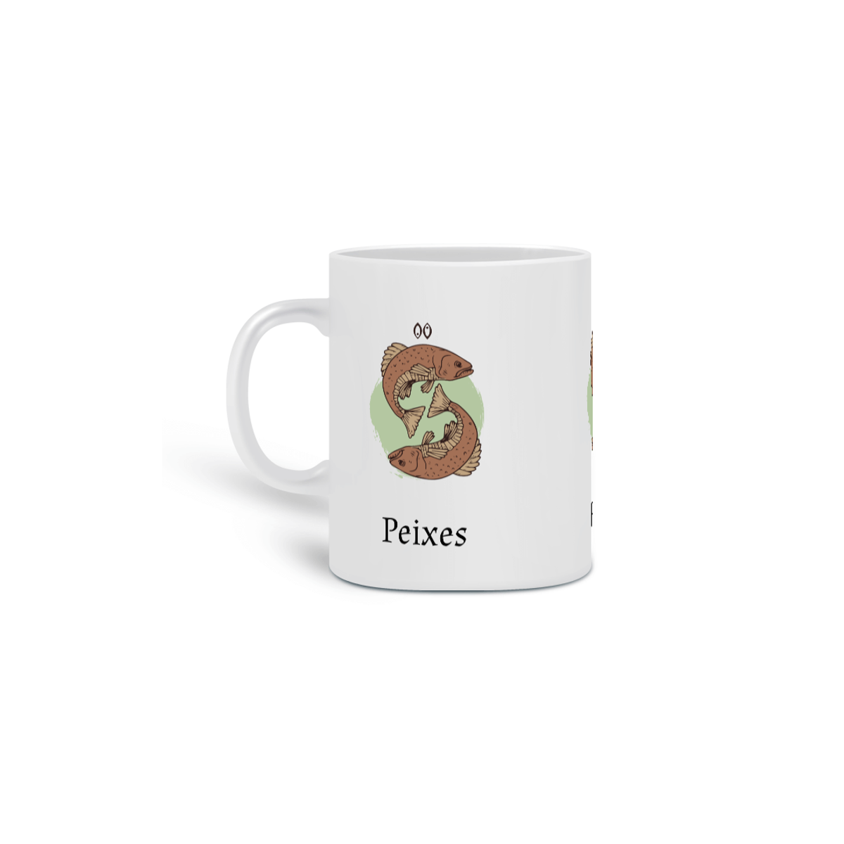 Nome do produto: Caneca signo Peixes verde