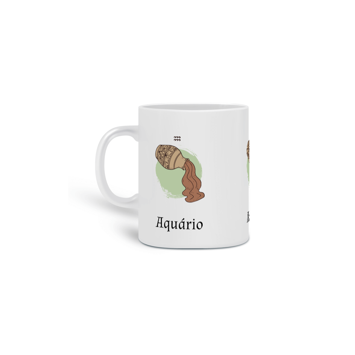 Nome do produto: Caneca signo Aquário verde