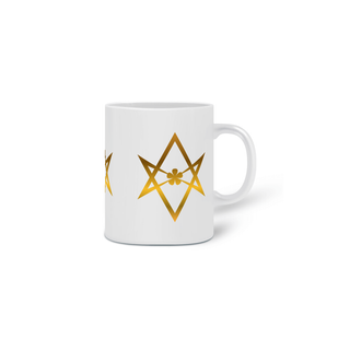 Nome do produtoCaneca hexagrama unicursal dourado