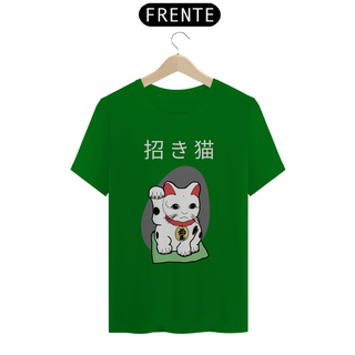 Nome do produtoCamiseta Maneki Neko o gato da sorte japonês