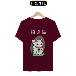 Nome do produtoCamiseta Maneki Neko o gato da sorte japonês