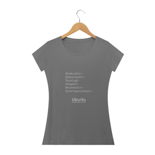 Nome do produtoCamiseta Feminina - Ubuntu Words