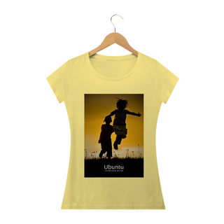 Nome do produtoCamiseta Feminina Estonada - Ubuntu Yellow Jump