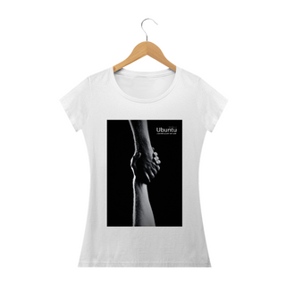 Nome do produtoCamiseta Feminina - Ubuntu Rise Up Bro White