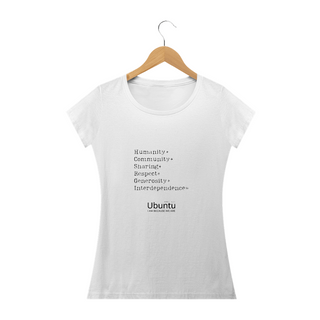 Nome do produtoCamiseta Feminina - Ubuntu Words White