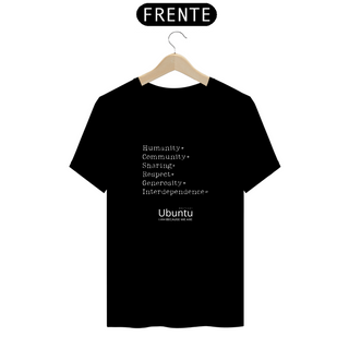 Nome do produtoCamiseta Unissex - Ubuntu Words Black