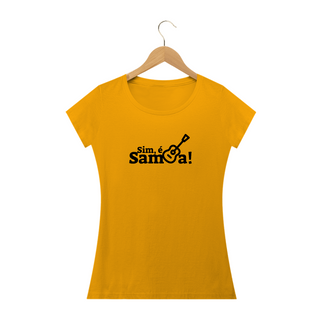 Nome do produtoCamiseta Baby Long Feminina - Sim é Samba