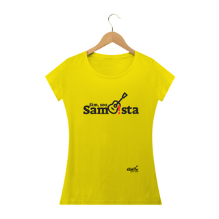 Nome do produtoCamiseta Baby Long Quality Feminina - Sim Sou Sambista