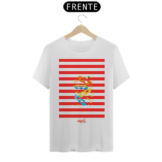 Nome do produtoCamiseta Clássica Masculina - Carnaval Vermelho e Branco