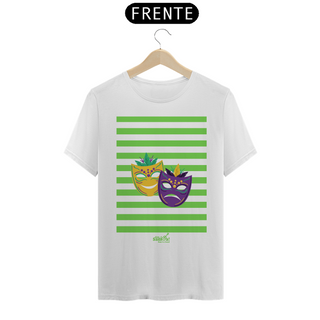 Nome do produtoCamiseta Clássica Masculina - Carnaval Verde e branco