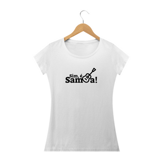 Nome do produtoCamiseta Baby Long Feminina - Sim é Samba