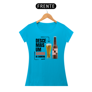 Nome do produtoCamiseta Baby Long Feminina - Desce Mais Um Samba de Saideira