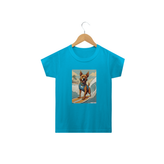 Cachorro Surfista Camiseta Infantil Classic Pet Cachorrinho Fofo