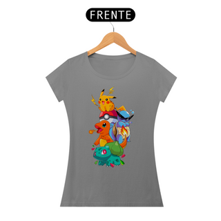 Nome do produtoQuarteto Pokemon 1 Geração | Camiseta Feminina