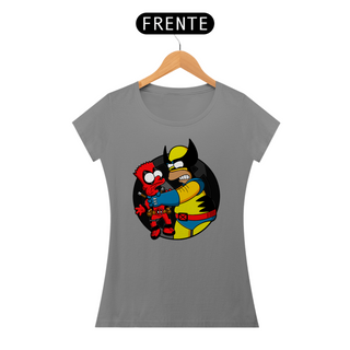 Nome do produtoDeadpool e Wolverine em Os Simpsons | Camiseta Feminina