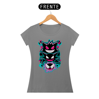 Nome do produtoGastly, Haunter e Gengar - Pokemon | Camiseta Feminina