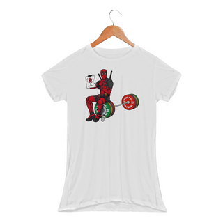 Deadpool Treino de Perna v2 | Camiseta Feminina Sport UV