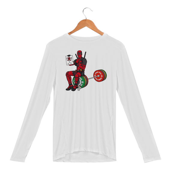 Deadpool Treino - | Camiseta Manga Longa Sport UV