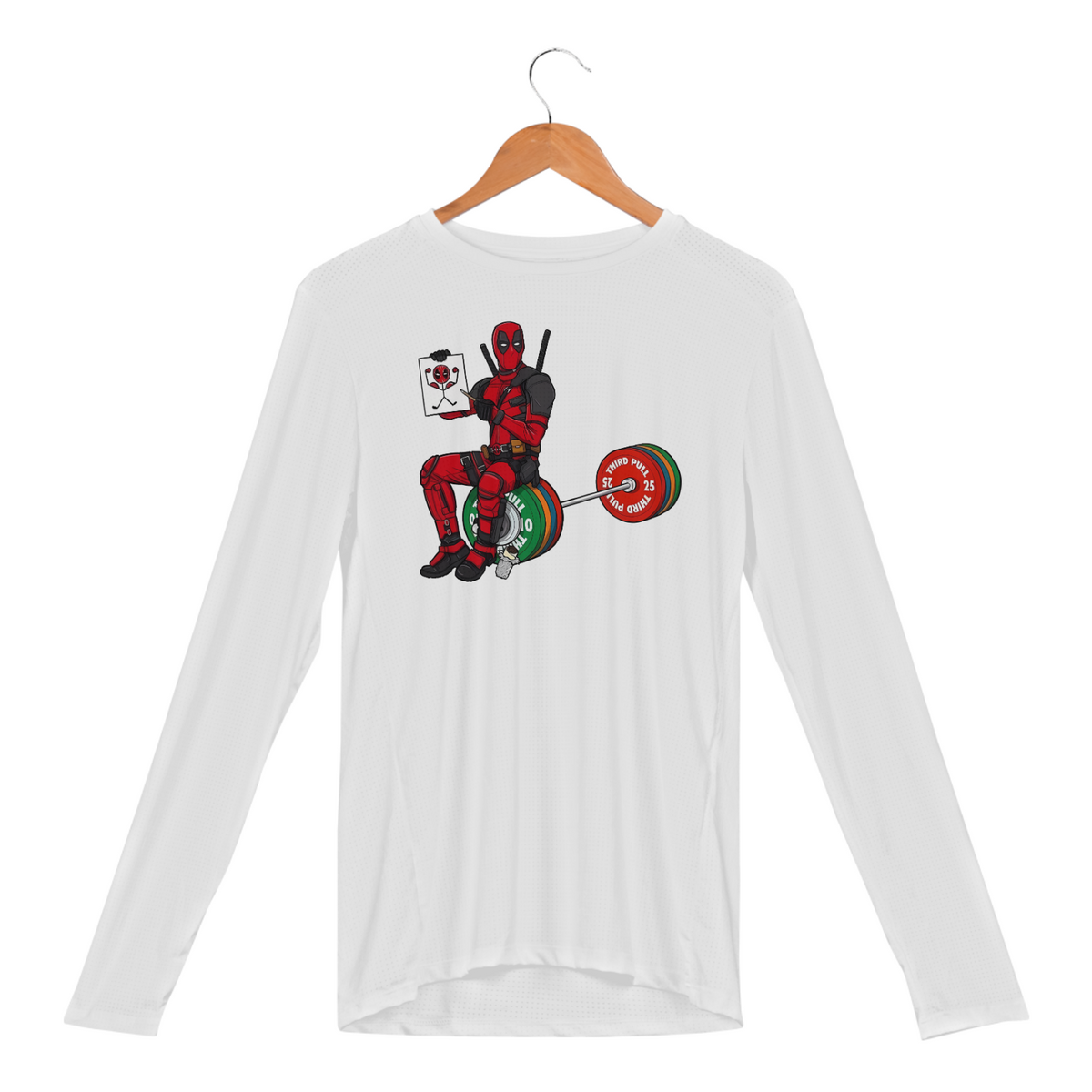 Nome do produto: Deadpool Treino - | Camiseta Manga Longa Sport UV