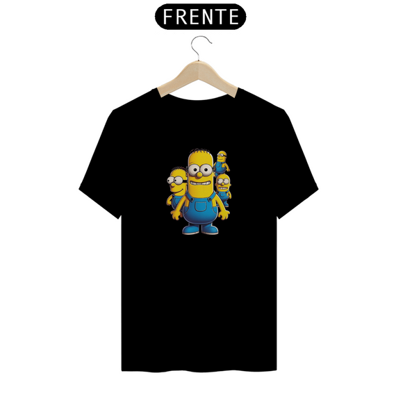 Minions e Simpsons - Camiseta Unissex