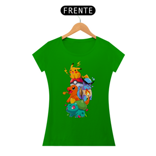 Nome do produtoQuarteto Pokemon 1 Geração | Camiseta Feminina