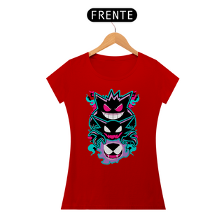 Nome do produtoGastly, Haunter e Gengar - Pokemon | Camiseta Feminina