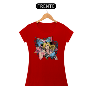 Nome do produtoJolyne e Stone Free - Jojo's Bizarre Adventure | Camiseta Feminina