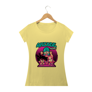 camiseta estonada feminina arcade