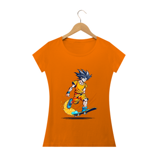 Nome do produtocamiseta feminina goku skaetboard