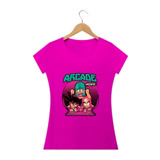 camiseta feminina arcade game