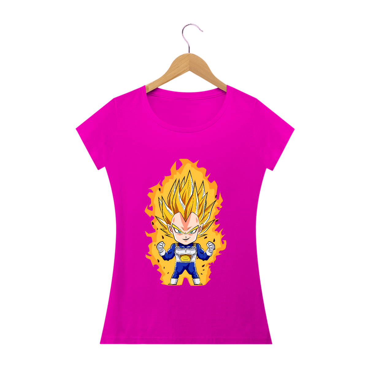 Nome do produto: camiseta feminina vegeta chibi