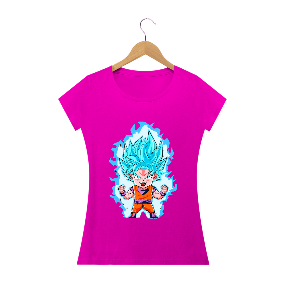 Nome do produto: camiseta feminina goku blue