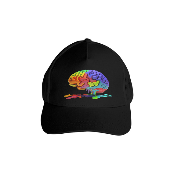 Boné Cérebro 3D Colorido